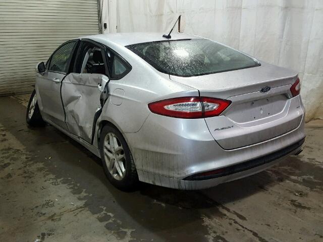 3FA6P0H74DR295820 - 2013 FORD FUSION SE SILVER photo 3