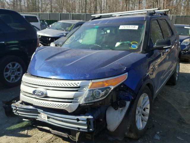 1FM5K8D85DGC03828 - 2013 FORD EXPLORER X BLUE photo 2