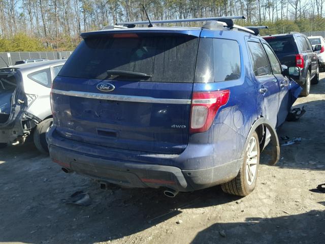 1FM5K8D85DGC03828 - 2013 FORD EXPLORER X BLUE photo 4