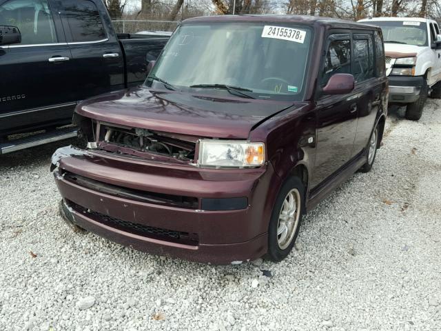 JTLKT334264039226 - 2006 TOYOTA SCION XB BURGUNDY photo 2