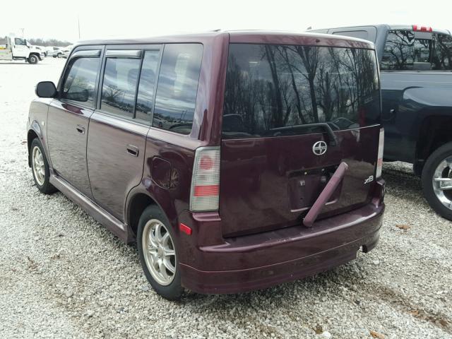 JTLKT334264039226 - 2006 TOYOTA SCION XB BURGUNDY photo 3