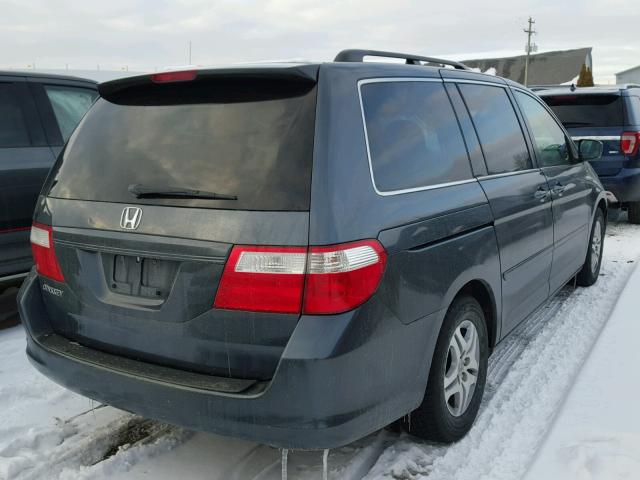 5FNRL38756B460587 - 2006 HONDA ODYSSEY EX GRAY photo 4