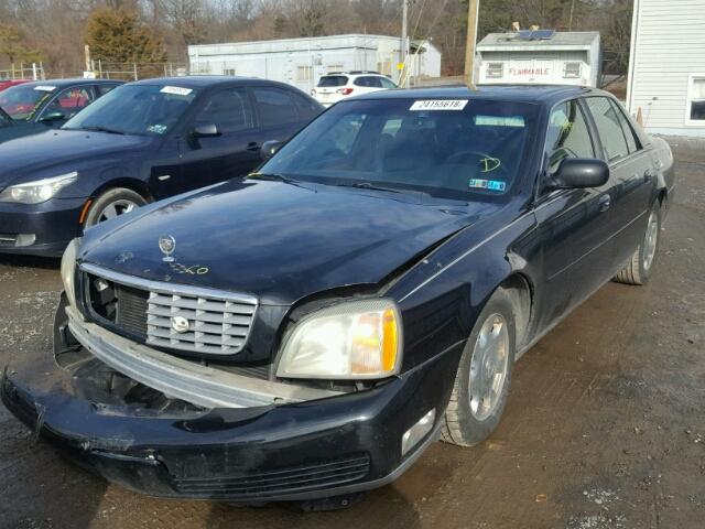 1G6KD54YX2U249804 - 2002 CADILLAC DEVILLE BLACK photo 2