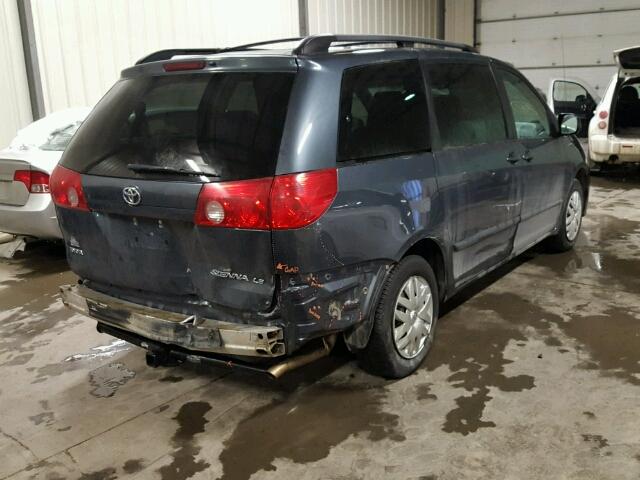 5TDZK23C57S051133 - 2007 TOYOTA SIENNA CE GRAY photo 4