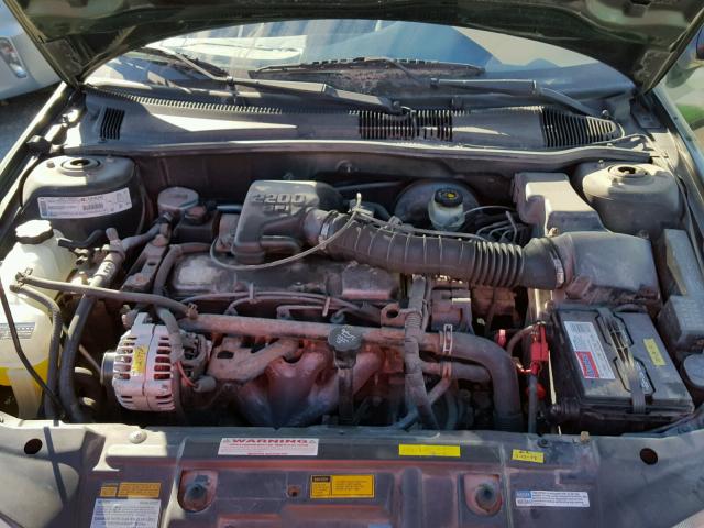 1G1JC524X17140700 - 2001 CHEVROLET CAVALIER B GREEN photo 7