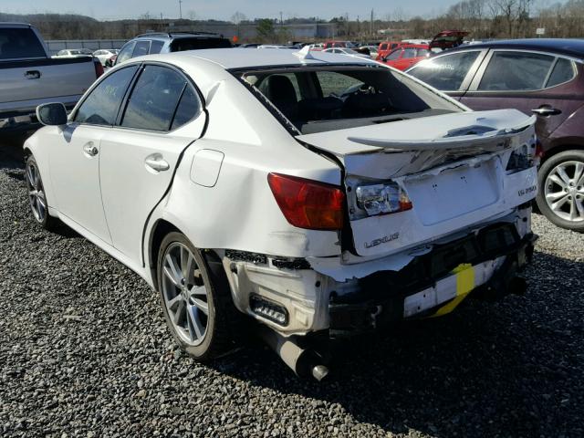 JTHBK262X82073835 - 2008 LEXUS IS 250 WHITE photo 3