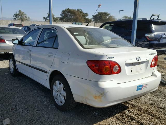 1NXBR32E03Z049488 - 2003 TOYOTA COROLLA CE WHITE photo 3