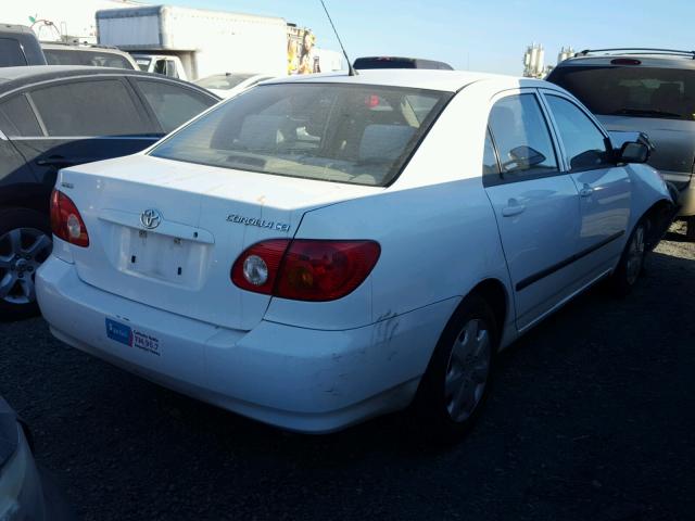 1NXBR32E03Z049488 - 2003 TOYOTA COROLLA CE WHITE photo 4