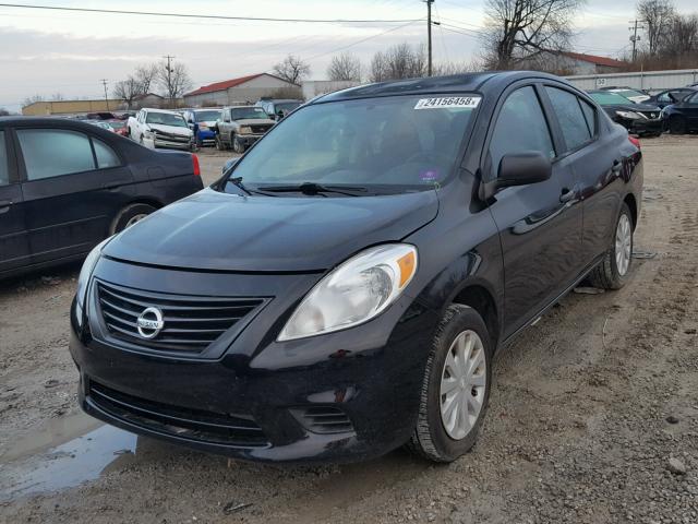 3N1CN7AP6DL842226 - 2013 NISSAN VERSA S BLACK photo 2