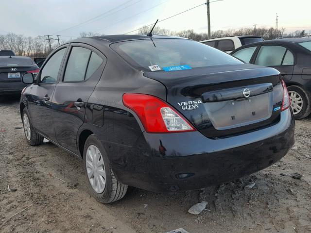 3N1CN7AP6DL842226 - 2013 NISSAN VERSA S BLACK photo 3