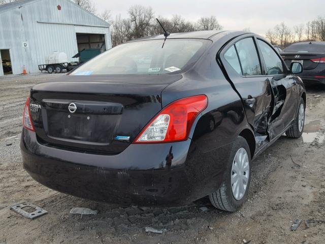 3N1CN7AP6DL842226 - 2013 NISSAN VERSA S BLACK photo 4