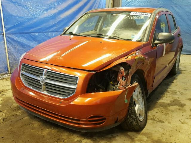 1B3HB48B78D525170 - 2008 DODGE CALIBER SX ORANGE photo 2