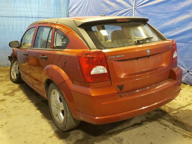 1B3HB48B78D525170 - 2008 DODGE CALIBER SX ORANGE photo 3