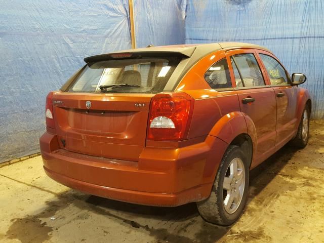 1B3HB48B78D525170 - 2008 DODGE CALIBER SX ORANGE photo 4