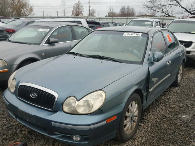 KMHWF35H84A981652 - 2004 HYUNDAI SONATA GLS BLUE photo 2