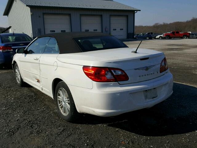 1C3LC55R18N284122 - 2008 CHRYSLER SEBRING TO WHITE photo 3