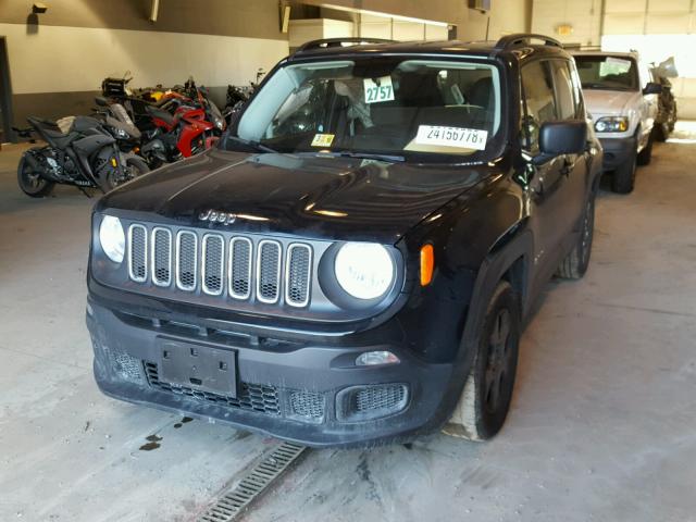 ZACCJAAB2HPF03020 - 2017 JEEP RENEGADE S BLACK photo 2