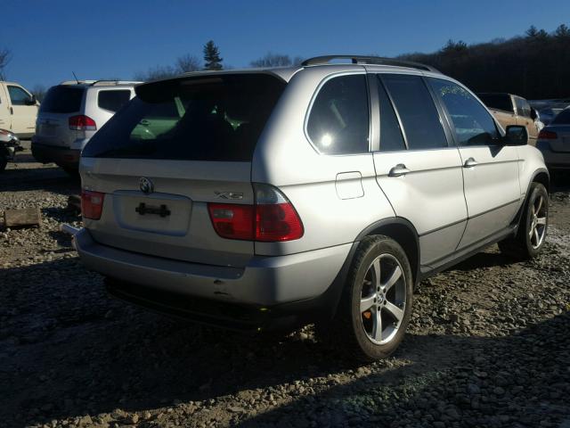 5UXFB53595LV15124 - 2005 BMW X5 4.4I SILVER photo 4