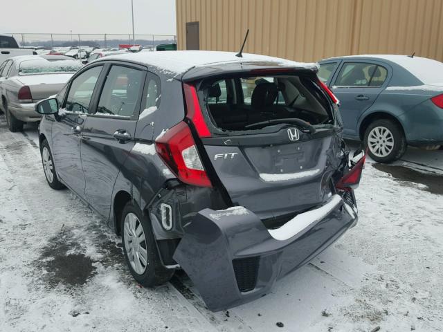 3HGGK5G51FM743152 - 2015 HONDA FIT LX GRAY photo 3