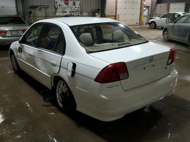 2HGES16505H546004 - 2005 HONDA CIVIC LX WHITE photo 3