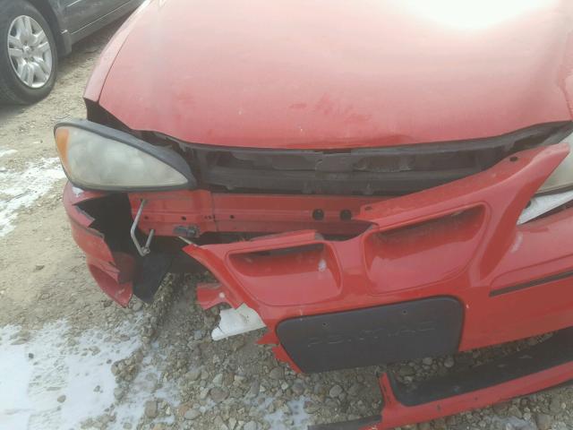 1G2NV52E21C102269 - 2001 PONTIAC GRAND AM G RED photo 9