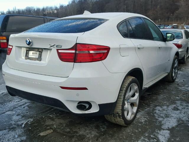 5UXFG2C58E0C45422 - 2014 BMW X6 XDRIVE3 WHITE photo 4