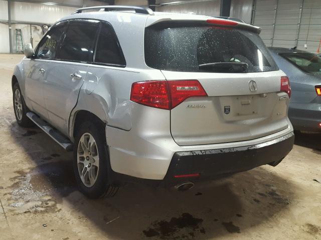 2HNYD28688H547630 - 2008 ACURA MDX TECHNO SILVER photo 3