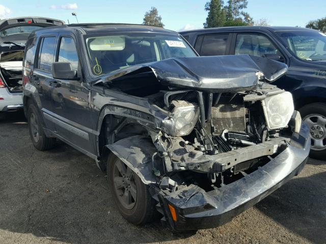 1J8GP28K08W221675 - 2008 JEEP LIBERTY SP BLACK photo 1