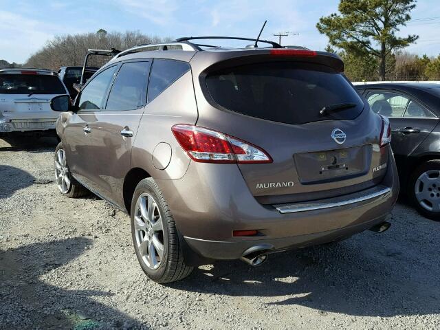 JN8AZ1MU8EW407697 - 2014 NISSAN MURANO S BROWN photo 3