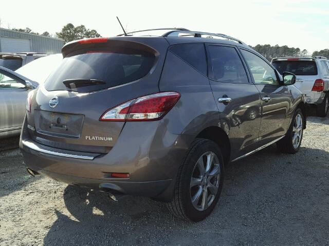 JN8AZ1MU8EW407697 - 2014 NISSAN MURANO S BROWN photo 4