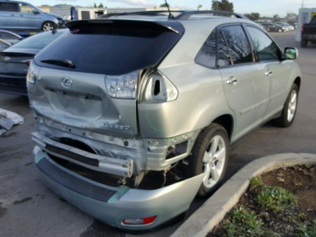 JTJGK31U680011797 - 2008 LEXUS RX 350 SILVER photo 4