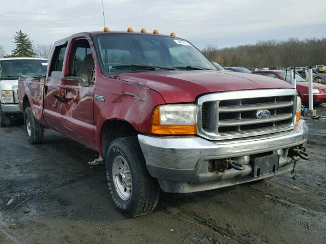 1FTNW21F81EC22843 - 2001 FORD F250 SUPER MAROON photo 1