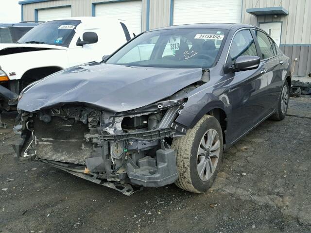 1HGCR2F32DA266007 - 2013 HONDA ACCORD LX GRAY photo 2