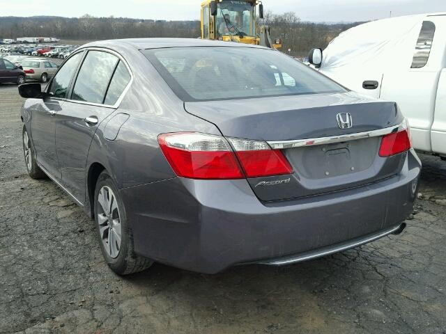 1HGCR2F32DA266007 - 2013 HONDA ACCORD LX GRAY photo 3