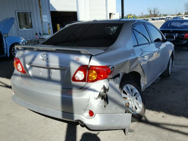 1NXBU4EE4AZ217842 - 2010 TOYOTA COROLLA BA SILVER photo 4