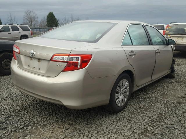 4T4BF1FK1DR332860 - 2013 TOYOTA CAMRY L GOLD photo 4