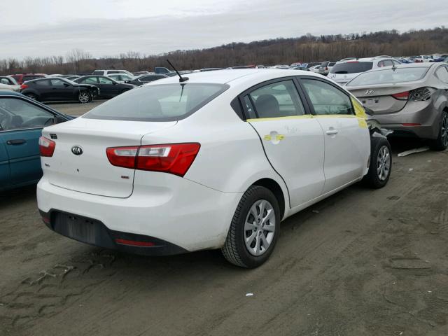 KNADM4A39D6211042 - 2013 KIA RIO LX WHITE photo 4