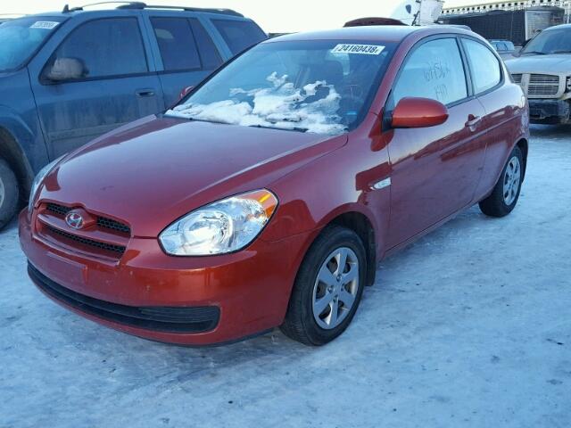 KMHCN35C48U090353 - 2008 HYUNDAI ACCENT BAS ORANGE photo 2