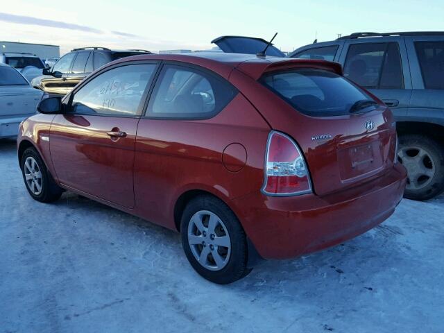 KMHCN35C48U090353 - 2008 HYUNDAI ACCENT BAS ORANGE photo 3