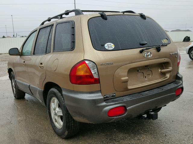 KM8SC13DX2U293353 - 2002 HYUNDAI SANTA FE G GOLD photo 3