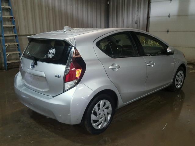 JTDKDTB36F1087704 - 2015 TOYOTA PRIUS C SILVER photo 4