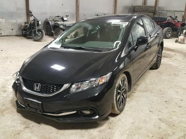 19XFB2F98DE056352 - 2013 HONDA CIVIC EXL BLACK photo 2