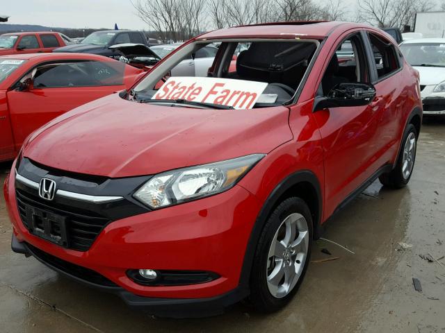 3CZRU6H51HM716634 - 2017 HONDA HR-V EX RED photo 2