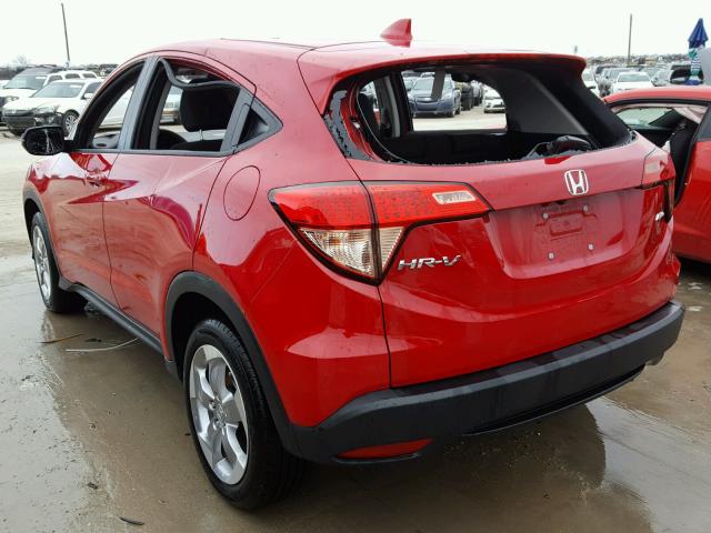 3CZRU6H51HM716634 - 2017 HONDA HR-V EX RED photo 3