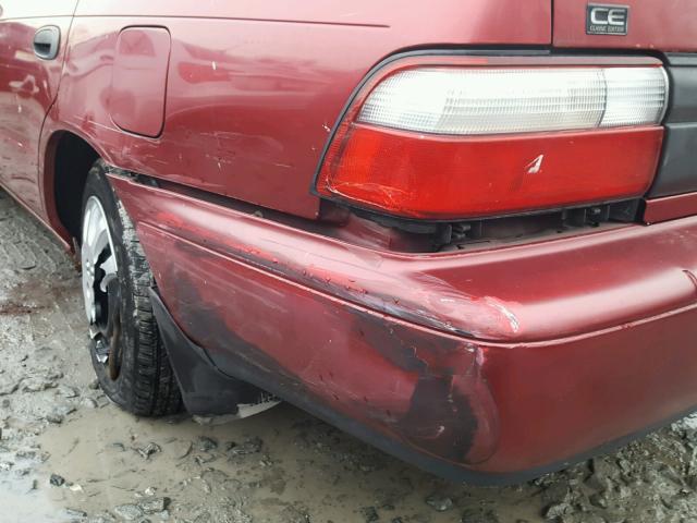 2T1BA02E9VC172409 - 1997 TOYOTA COROLLA BA RED photo 9