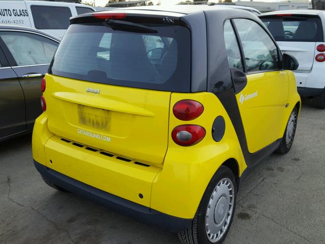 WMEEJ31X68K129118 - 2008 SMART FORTWO PUR YELLOW photo 4