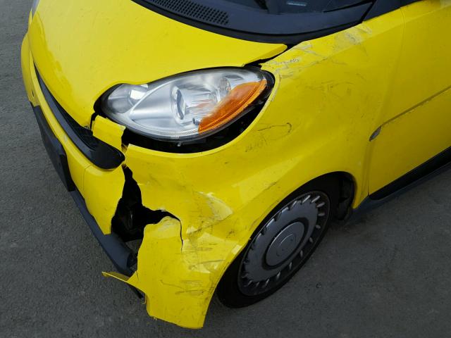 WMEEJ31X68K129118 - 2008 SMART FORTWO PUR YELLOW photo 9