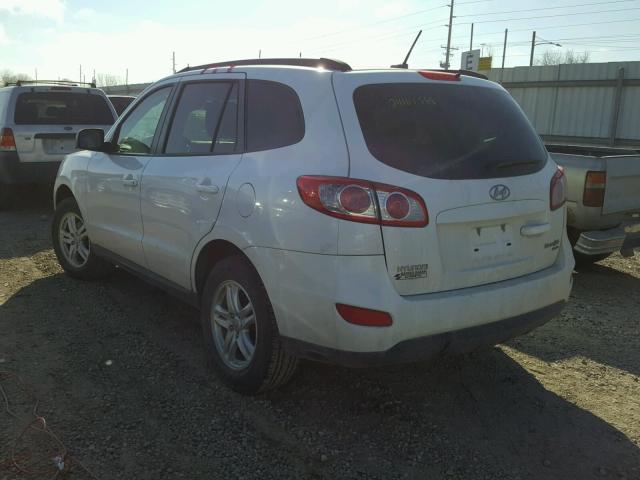 5XYZGDAG4BG016348 - 2011 HYUNDAI SANTA FE G WHITE photo 3