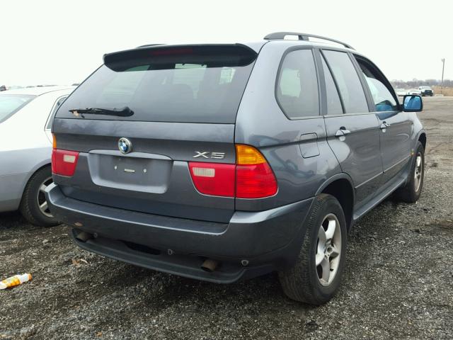 5UXFA53563LV94901 - 2003 BMW X5 3.0I GRAY photo 4
