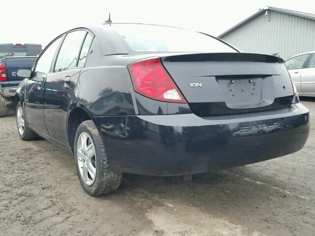 1G8AZ55F17Z185633 - 2007 SATURN ION BLACK photo 3